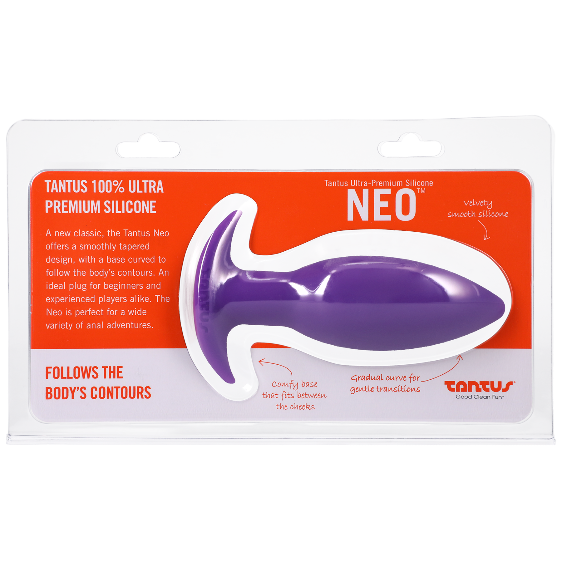 Tantus Silicone Neo Silicone Butt Plug Purple