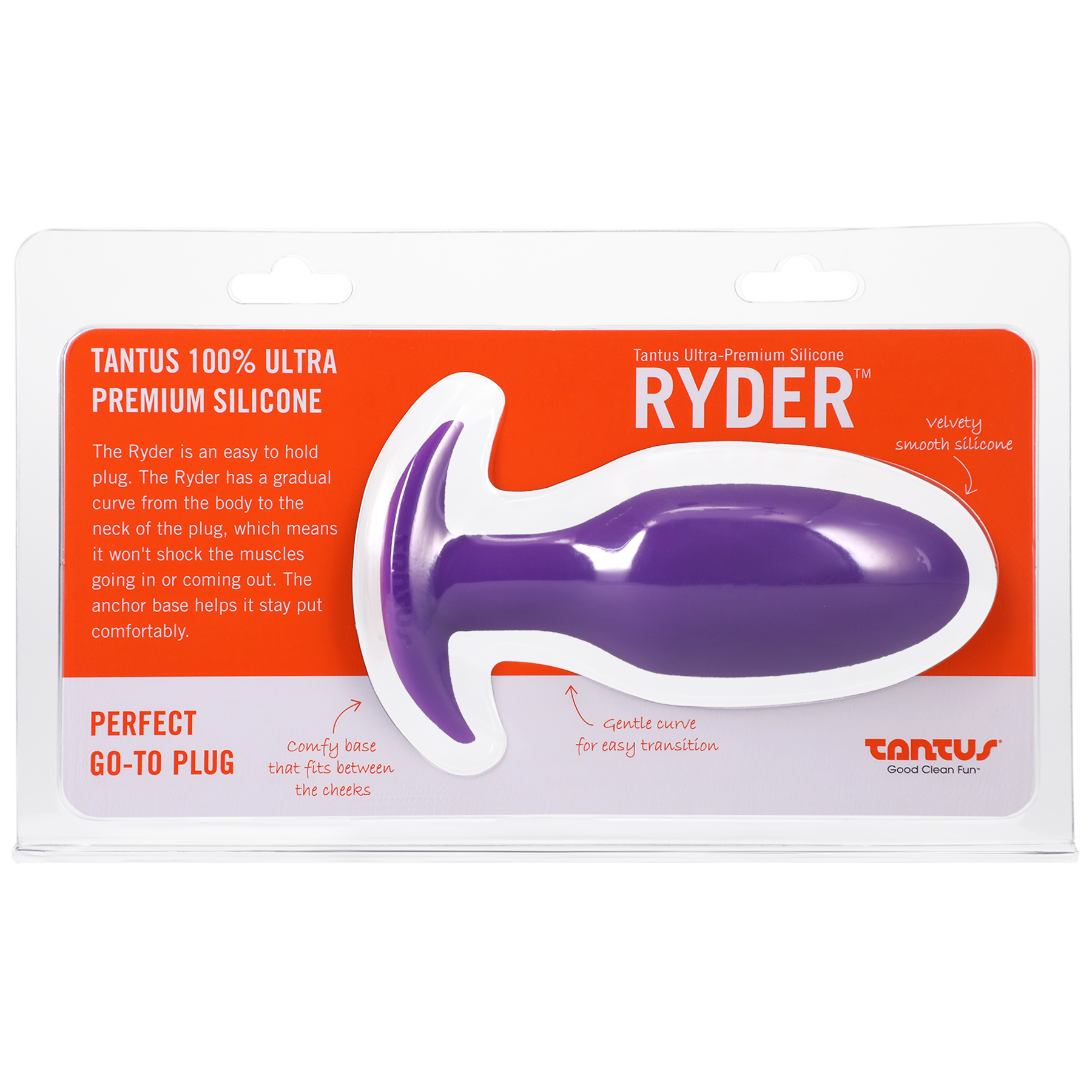 Tantus Silicone Ryder Butt Plug - Lilac