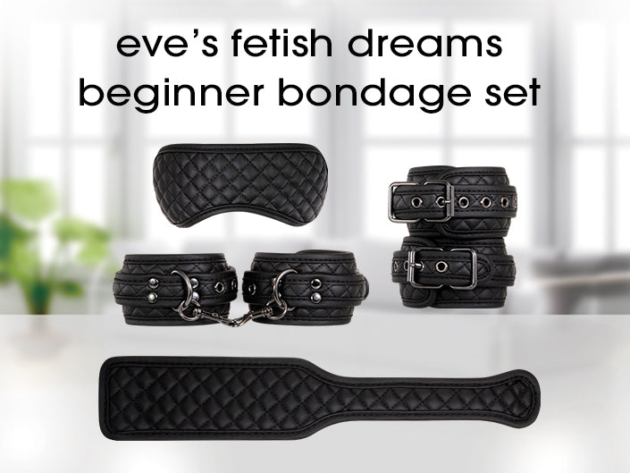 Adam & Eve EVE'S FETISH DREAMS BEGINNER BONDAGE SET BLACK