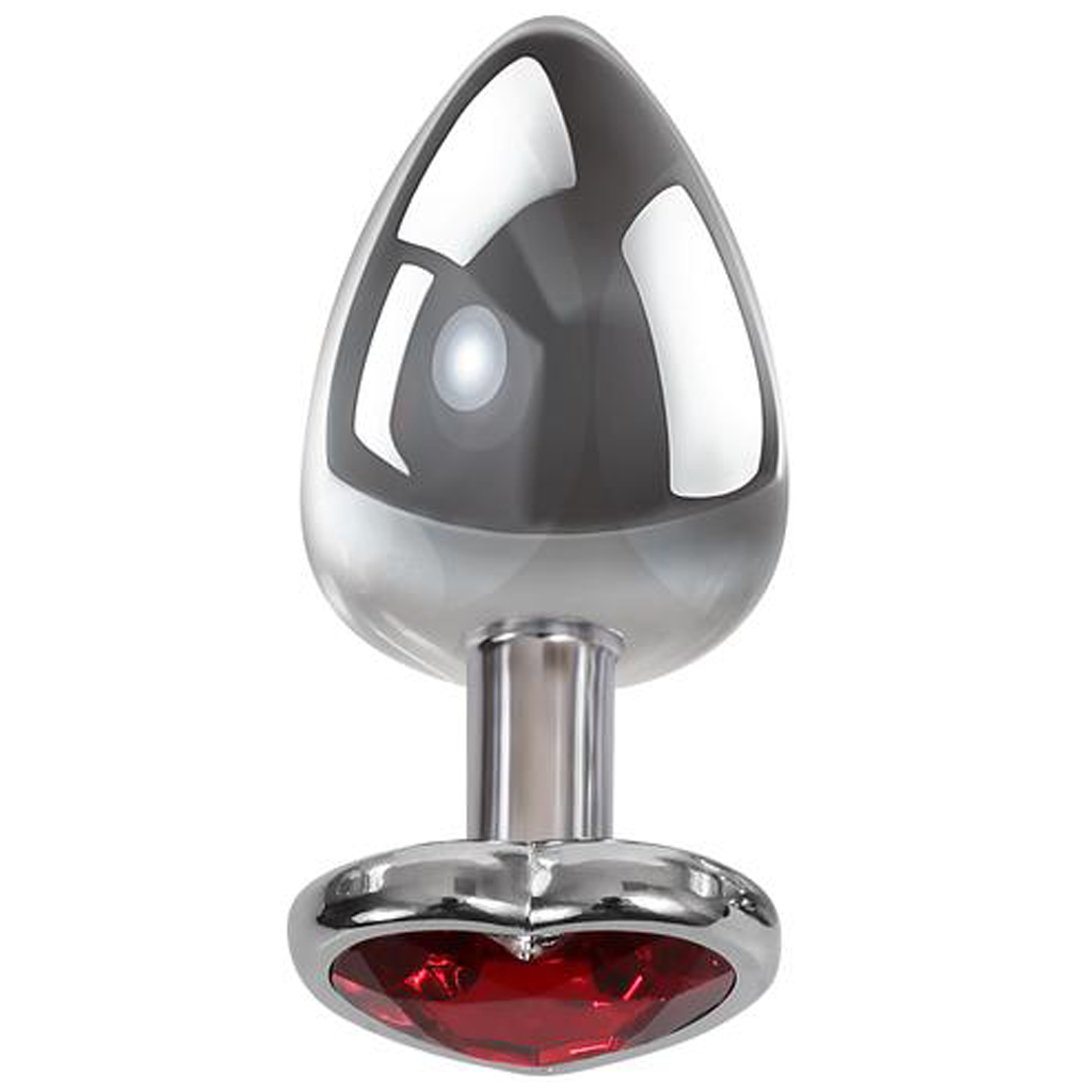 Adam & Eve Small Red Heart Gem Anal Plug