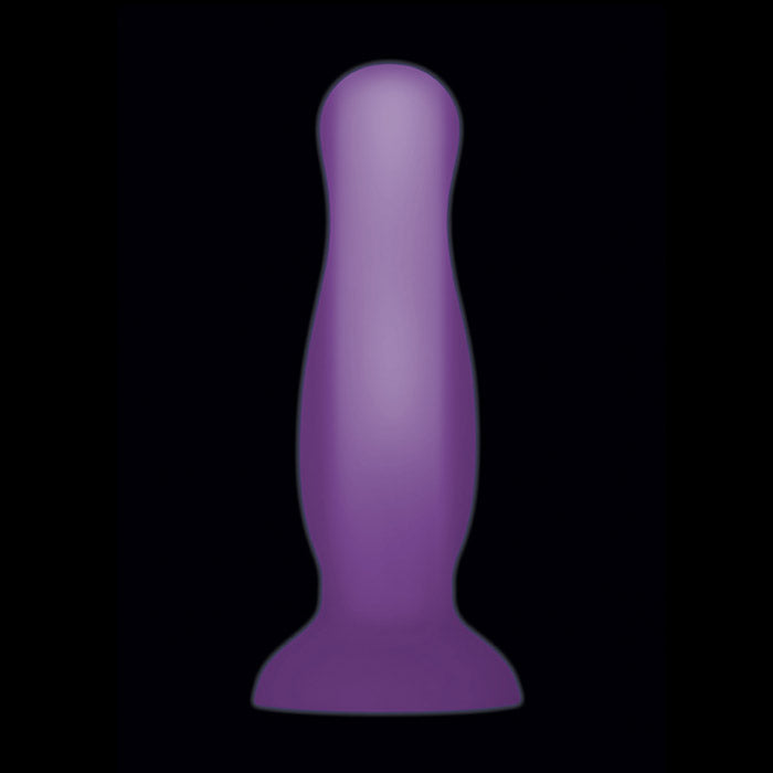 Evolved Novelties Luminous Butt Plug Glow in the Dark Purple Medium