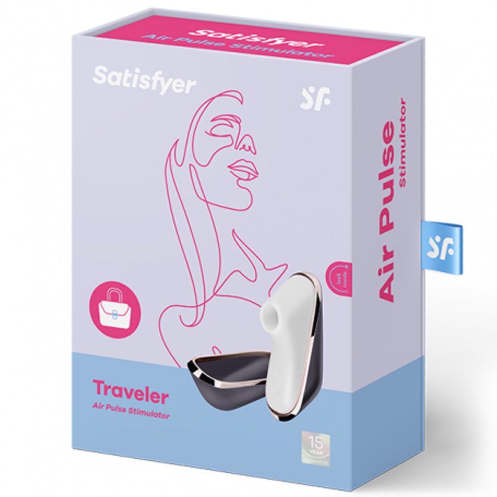 Satisfyer Traveler - aubergine, rose gold