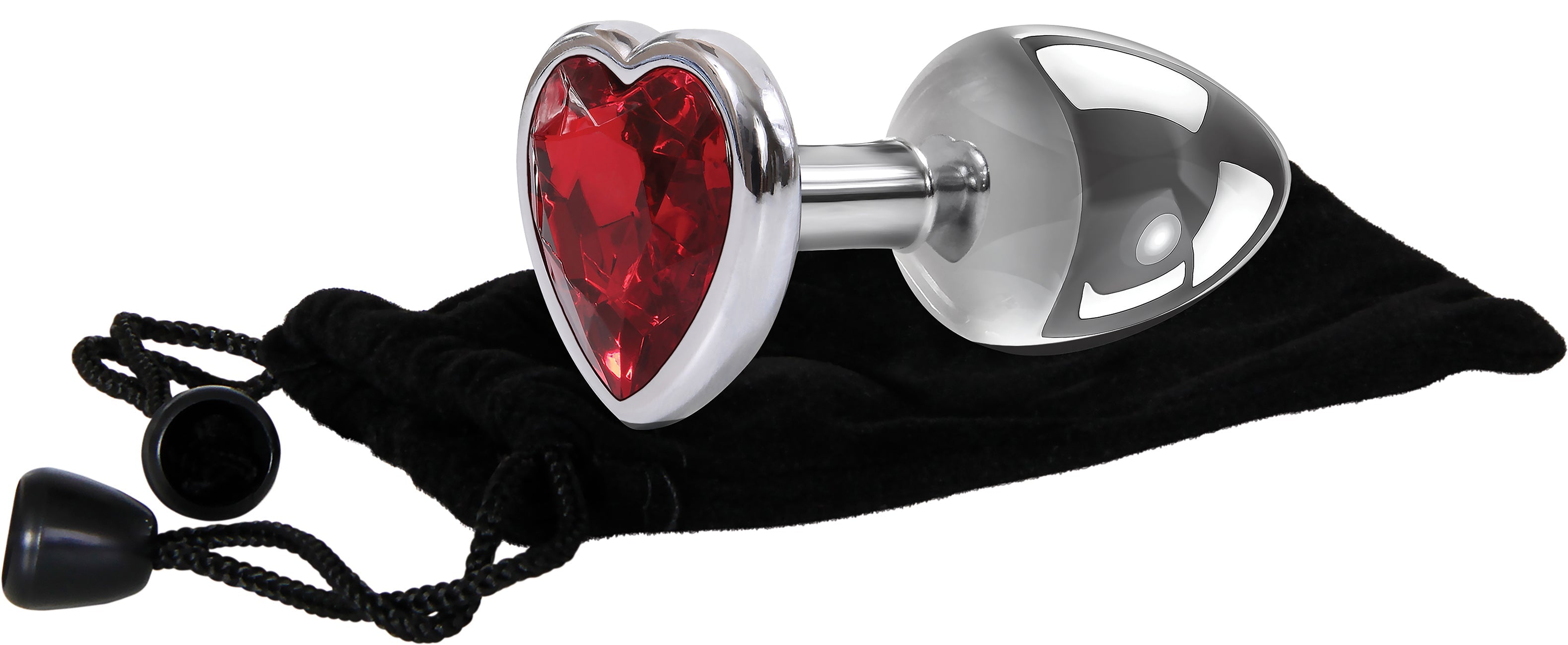 Adam & Eve Large Red Heart Gem Anal Plug