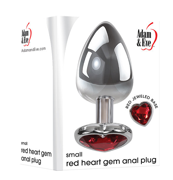 Adam & Eve Small Red Heart Gem Anal Plug