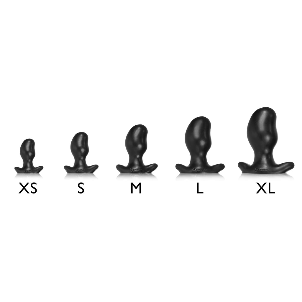 Oxballs ERGO, buttplug - BLACK ORANGE SWIRL - MEDIUM