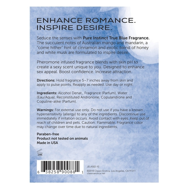 PURE INSTINCT Pheromone Infused Fragrance True Blue .74oz | 22 mL