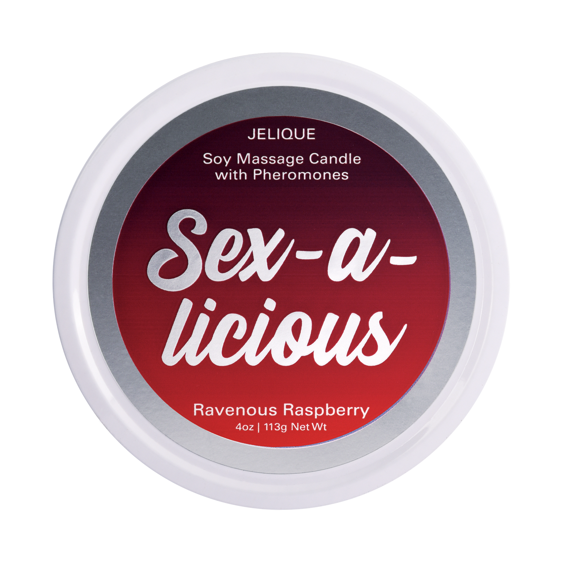 SOY MASSAGE CANDLE SEX-A-LICIOUS RAVENOUS RASPBERRY 4 FL OZ