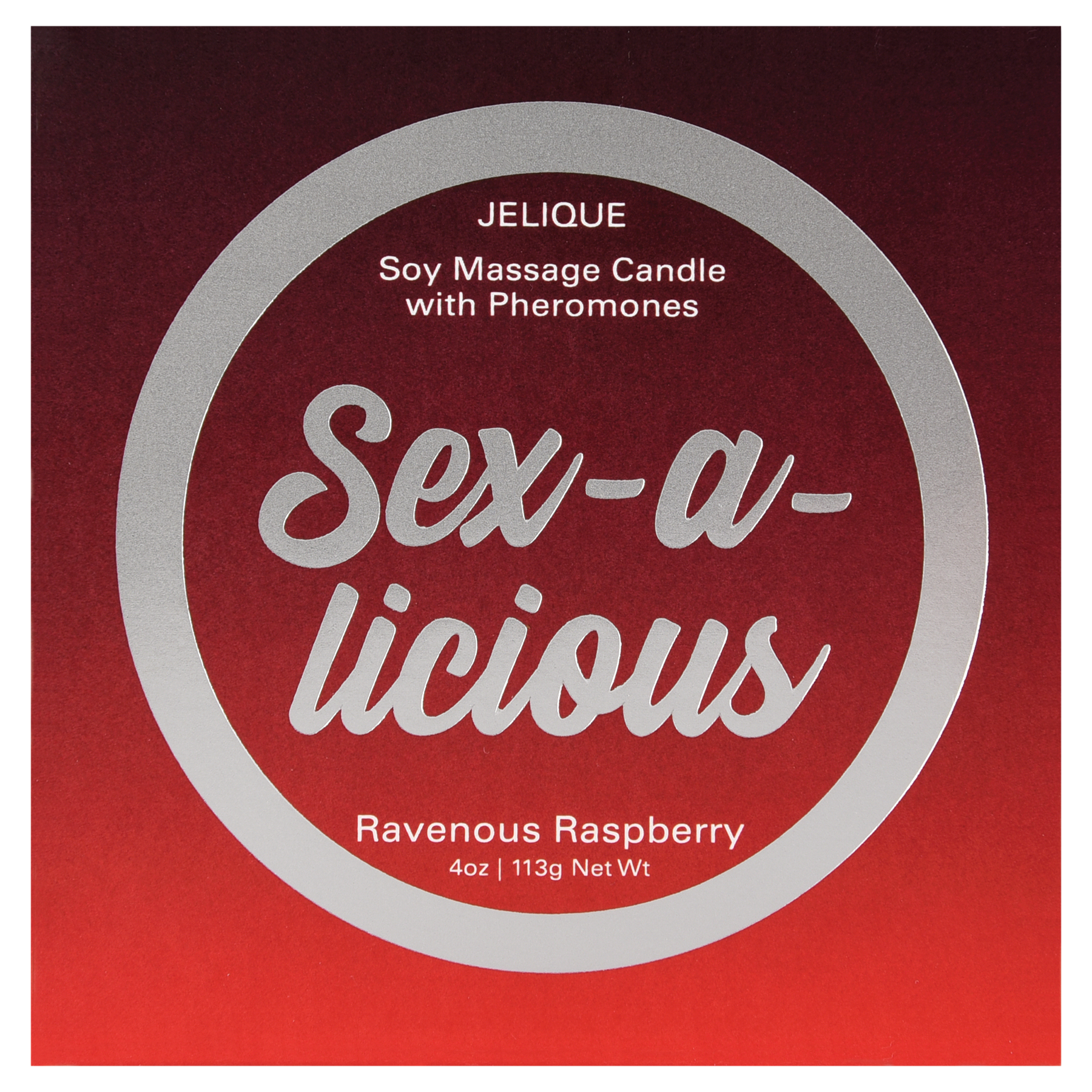 SOY MASSAGE CANDLE SEX-A-LICIOUS RAVENOUS RASPBERRY 4 FL OZ