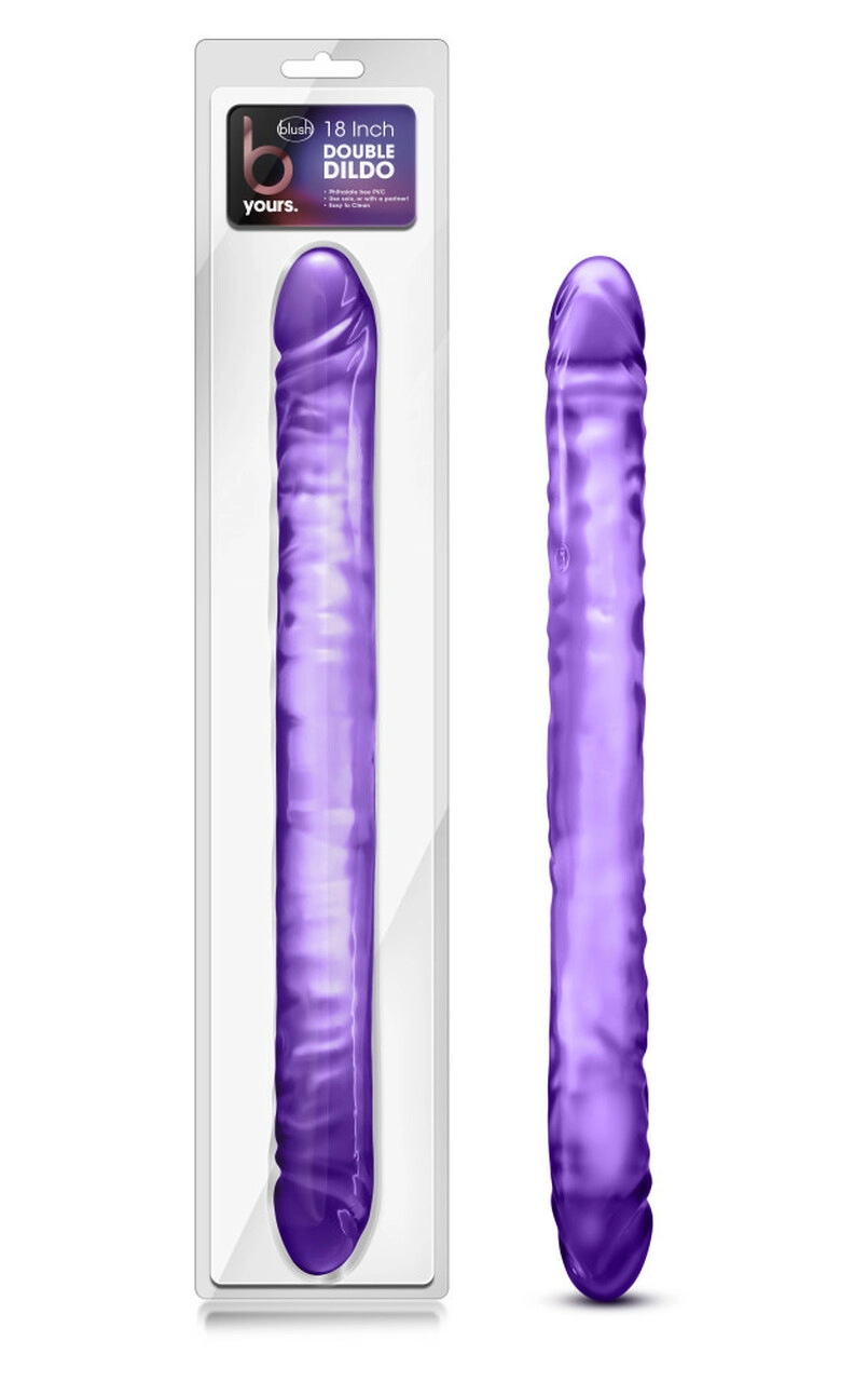 BLUSH B Yours - 18" Double Dildo - Purple