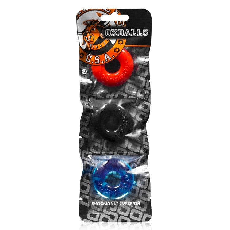 Oxballs RINGER, 3-pack of DO-NUT-1 -  MULTI