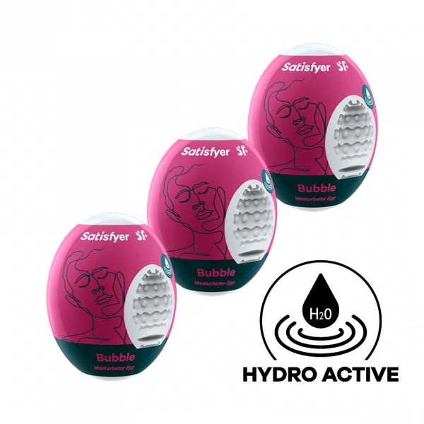 Satisfyer Masturbator Egg 3er Set (Bubble) Violet