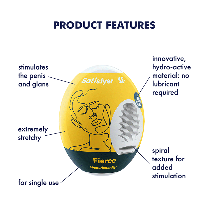 Satisfyer Masturbator Egg Single (Fierce) Yellow