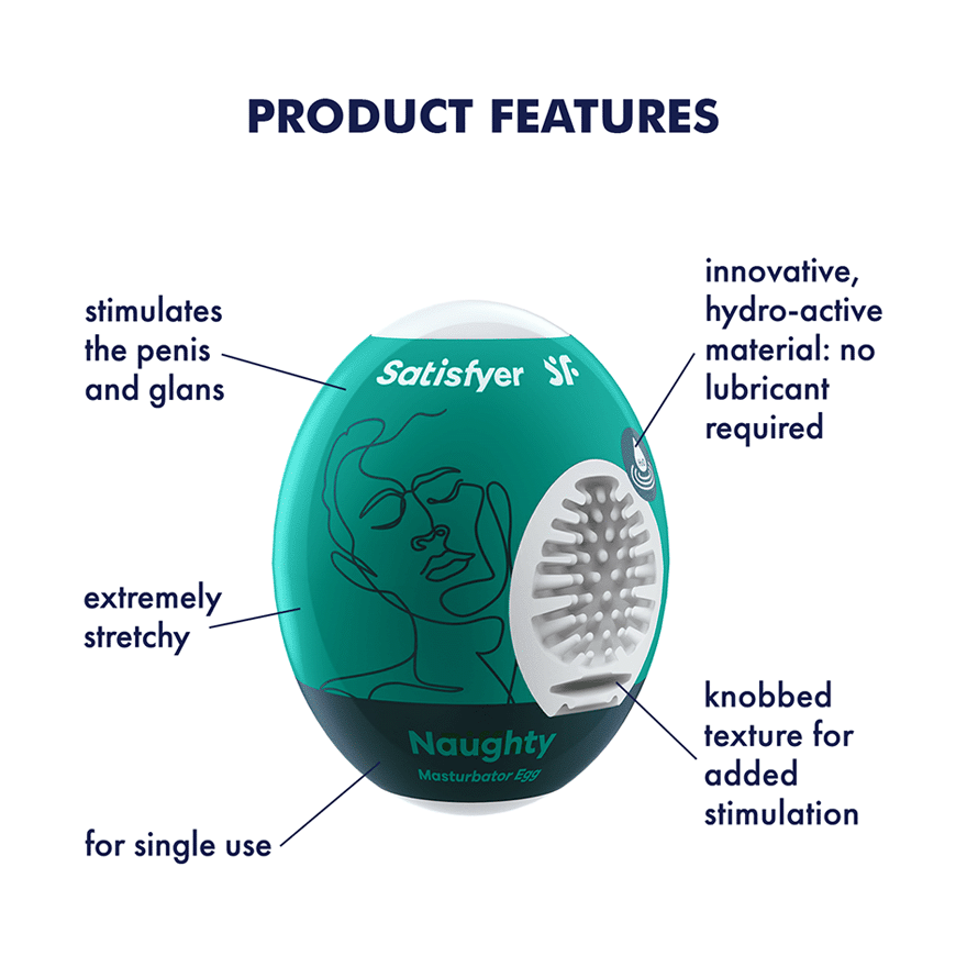 Satisfyer Masturbator Egg Single (Naughty) Dark Green