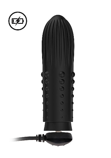 Shots Toys Elegance Lush Turbo Rechargeable Bullet Vibrator Black