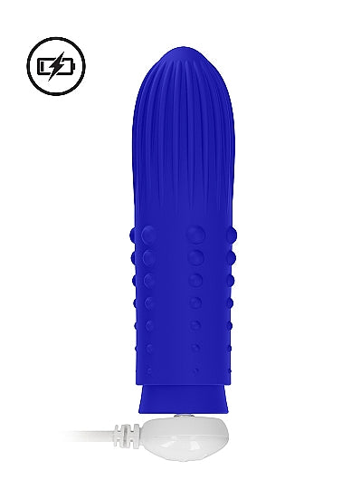 Shots Toys Elegance Lush Turbo Rechargeable Bullet Vibrator Blue