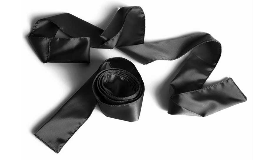 Silky Tie-ups Black Satin