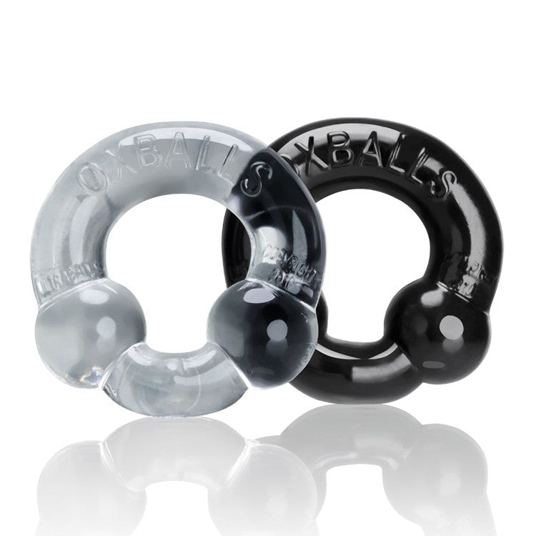 Oxballs ULTRABALLS, 2-pack cockring - BLACK & CLEAR